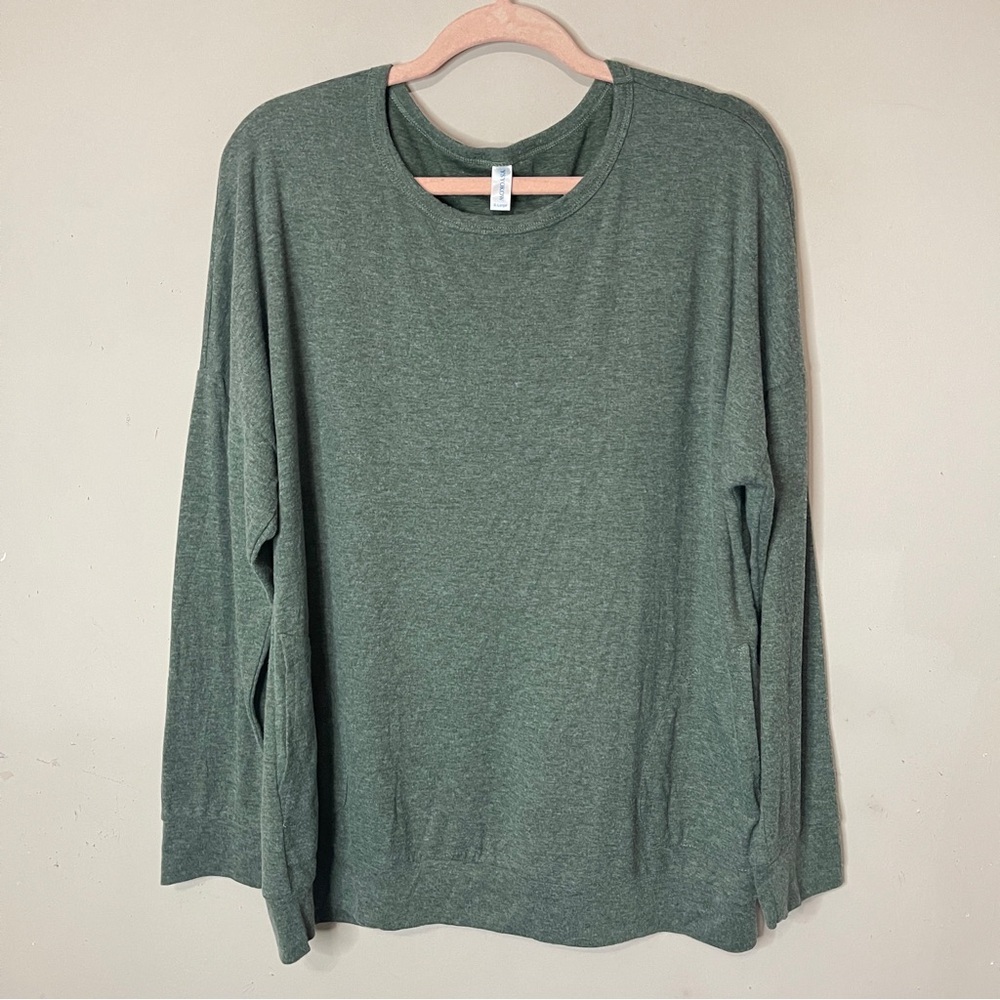 YSYOKOW Long-Sleeve Crewneck with Pockets, XL